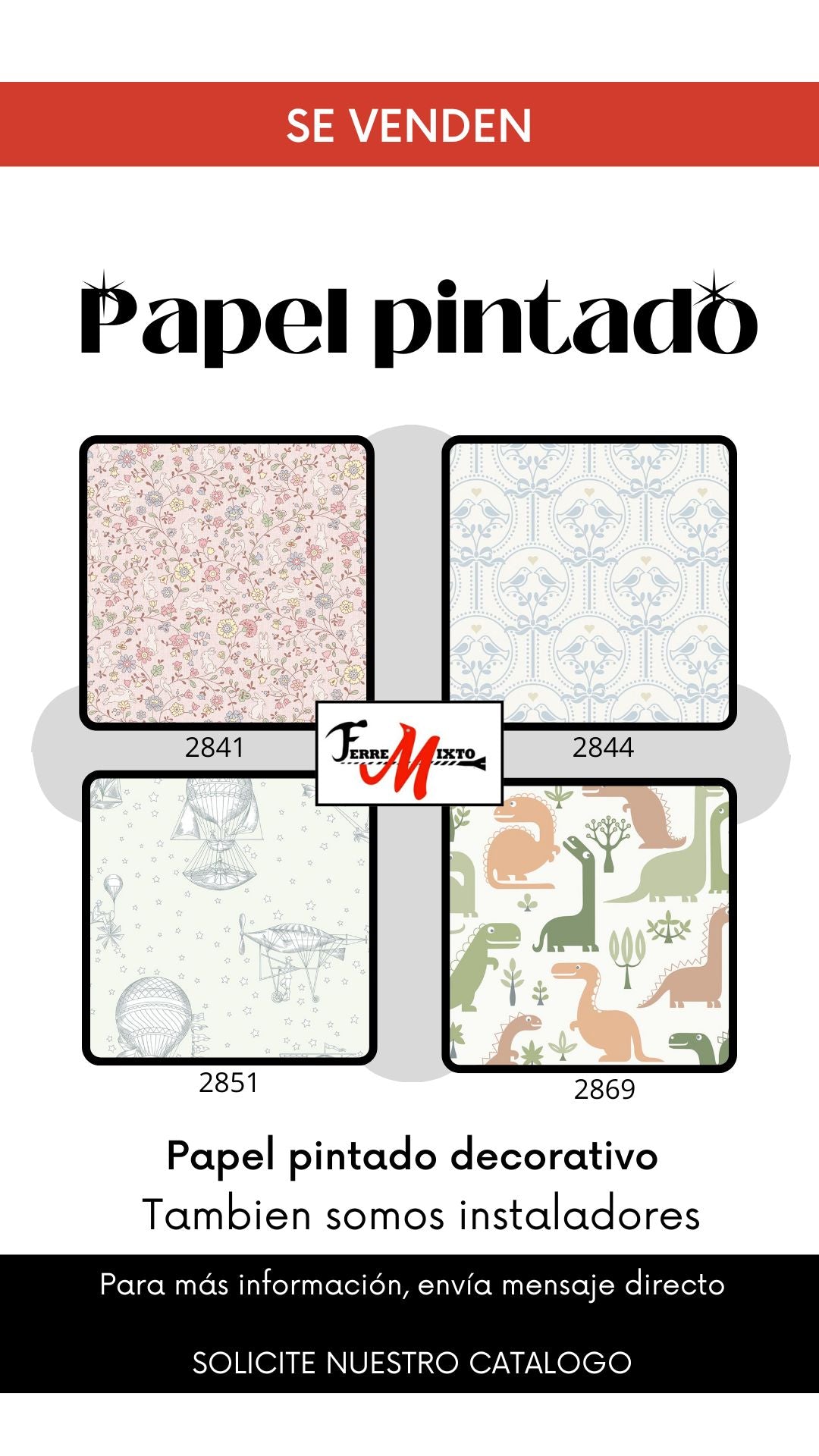 Papel pintado decorativo pared vinílico no tejido